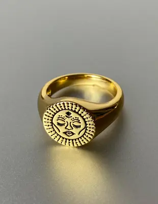 Sonne Siegelring Gold