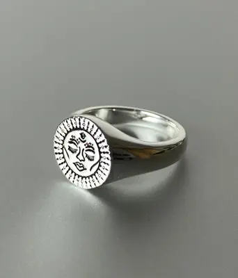 Sonne Siegelring Silber