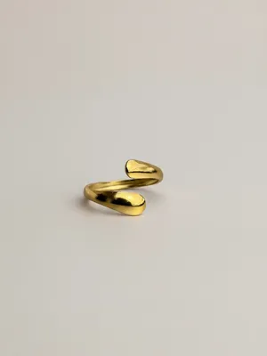 Tropfen Spiralring Gold